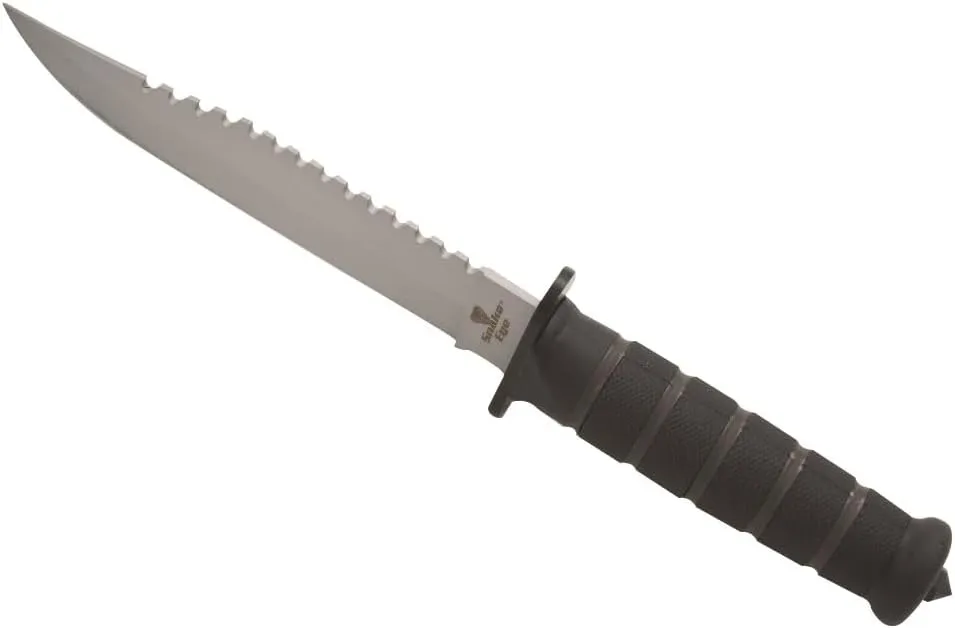 Snake Eye Tactical 12-Inches Heavy-Duty Fixed Blade-Hunting-Outdoor Survival-Knife (Silver-Sawback)