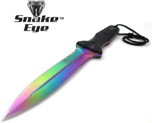 Snake Eye Tactical 12.5" Heavy Duty Full Tang U S A Military Marine Army Fixed Blade Hunting Knife w/Nylon Sheath