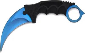 Snake Eye Tactical Triple Set - Fixed Blade/Mini Huntsman/Folding Knife - Outdoors Hunting Camping Fishing Self Defense … (Blue)