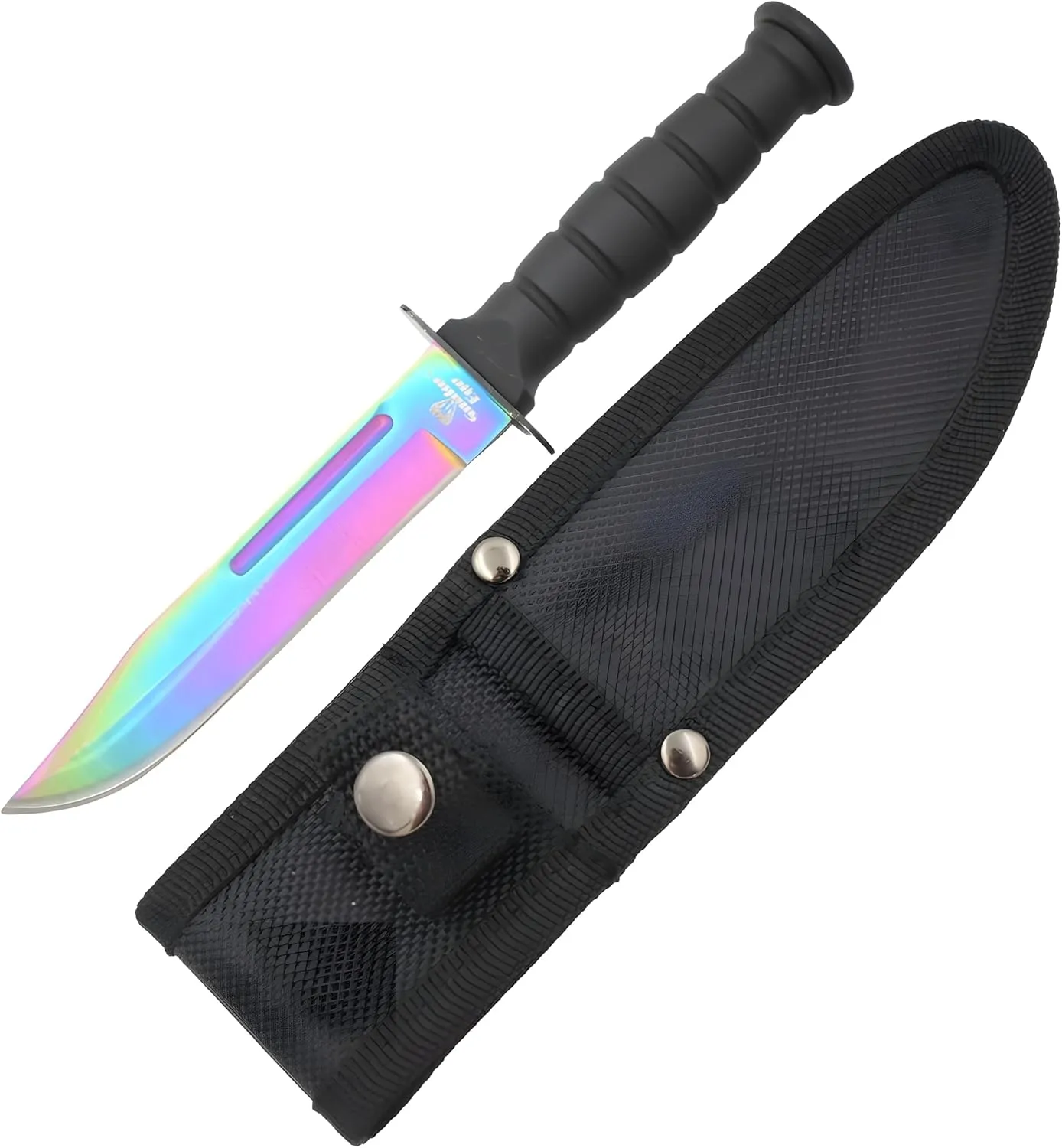 Snake Eye Tactical Triple Set - Karambit,Mini Huntsman Hunting Knife - Outdoors Hunting Camping Fishing (Rainbow)