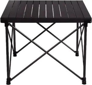 SOBOUR Camping Folding Table Aluminum Alloy Picnic Table Roll Up Compact Camping Table Height Adjustable Table Legs for Outdoor