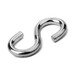 SODIAL 4-pack Heavy Duty S Shaped Hooks Galvanized Utility Hooks, 1-3/4 Inches Long