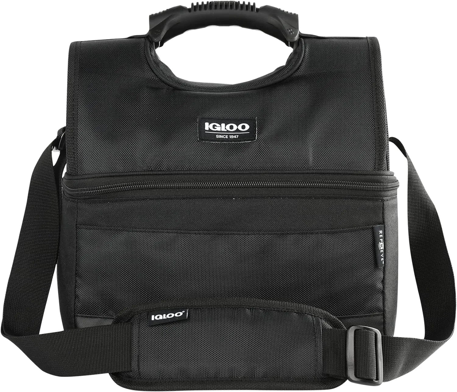 Soft Cooler Gripper Evergreen Eco Lunch Bag, 16-Can Dual Compartment Lunch Cooler, Insulated Lunch Box, Soft Sided Cooler Bag