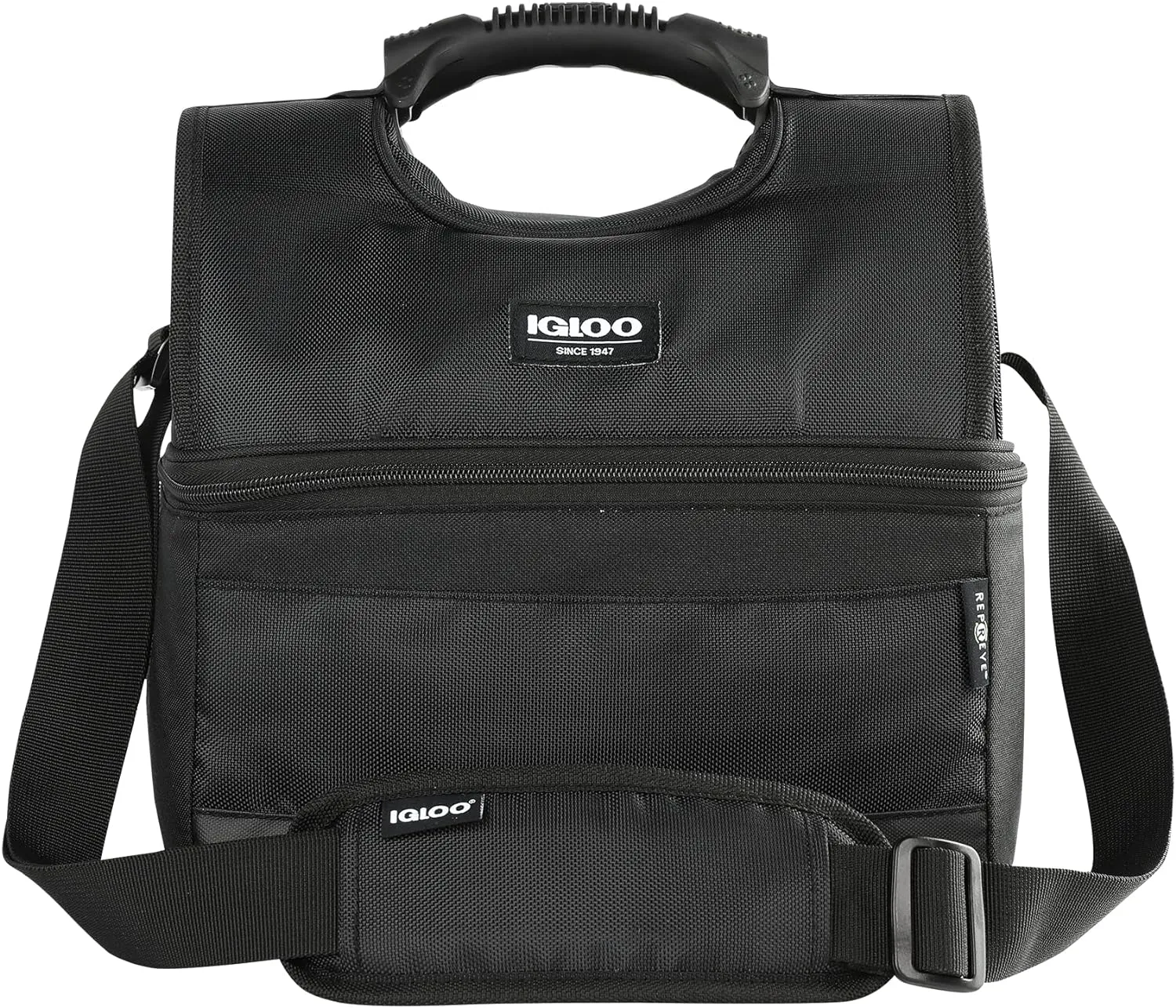 Soft Cooler Gripper Evergreen Eco Lunch Bag, 16-Can Dual Compartment Lunch Cooler, Insulated Lunch Box, Soft Sided Cooler Bag