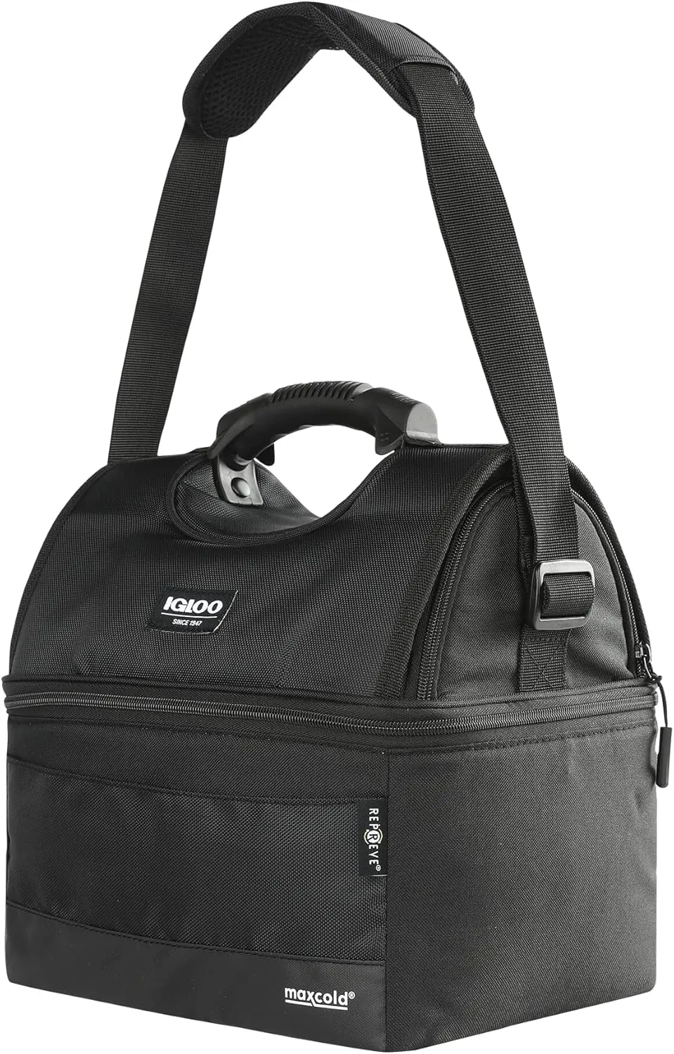Soft Cooler Gripper Evergreen Eco Lunch Bag, 16-Can Dual Compartment Lunch Cooler, Insulated Lunch Box, Soft Sided Cooler Bag