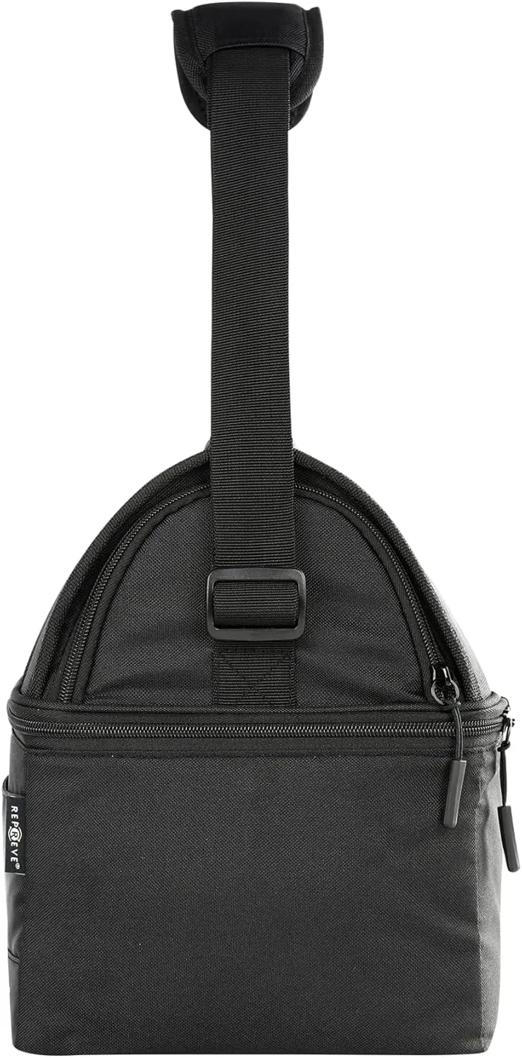Soft Cooler Gripper Evergreen Eco Lunch Bag, 16-Can Dual Compartment Lunch Cooler, Insulated Lunch Box, Soft Sided Cooler Bag