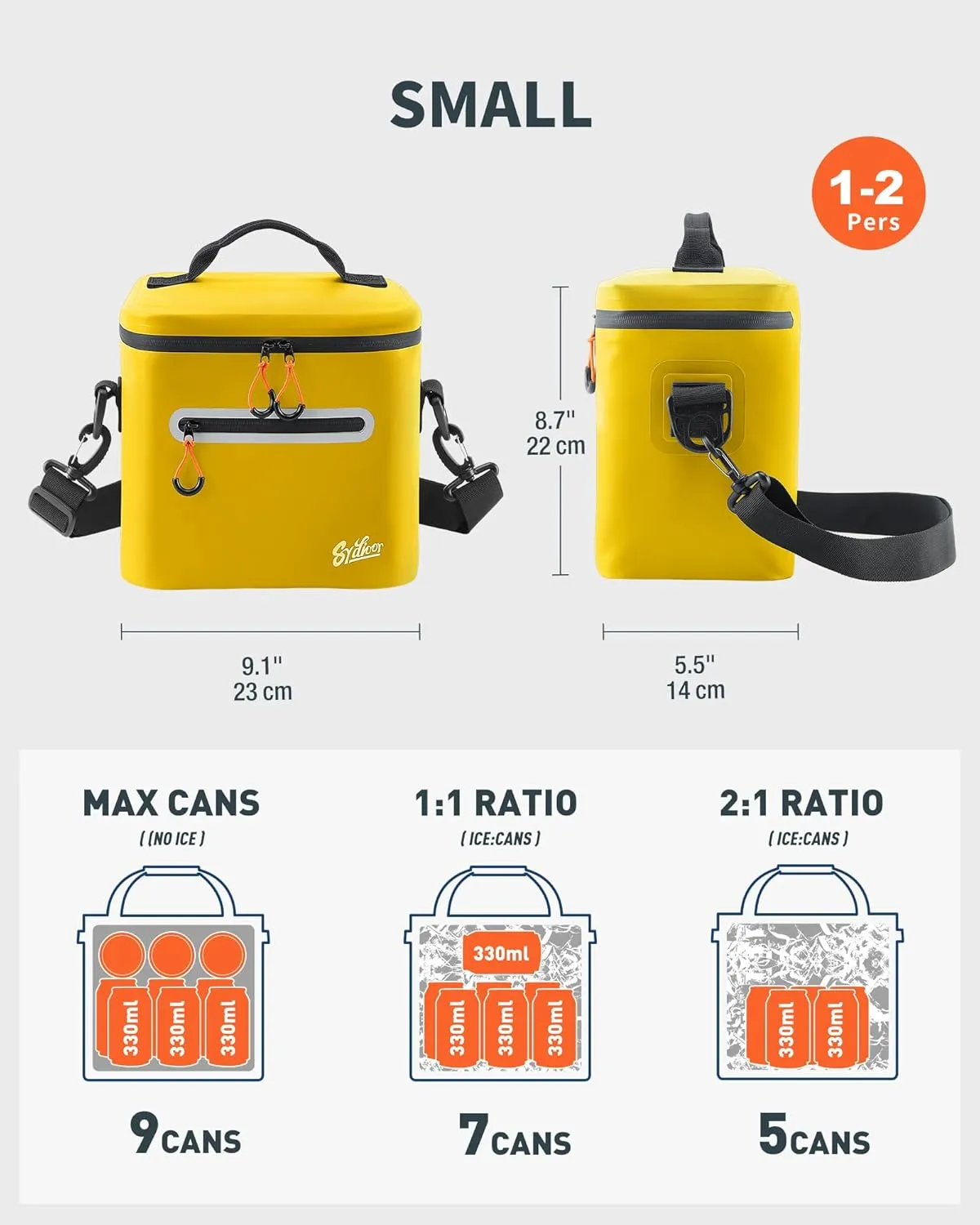 Soft-Sided Cooler Bag, 7/16/30 Can Portable Ice Chest Box, Waterproof, Leak-Proof, Insulated Cooler for Lunch, Beach, Drink, Beverage, Travel, Camping, Picnic