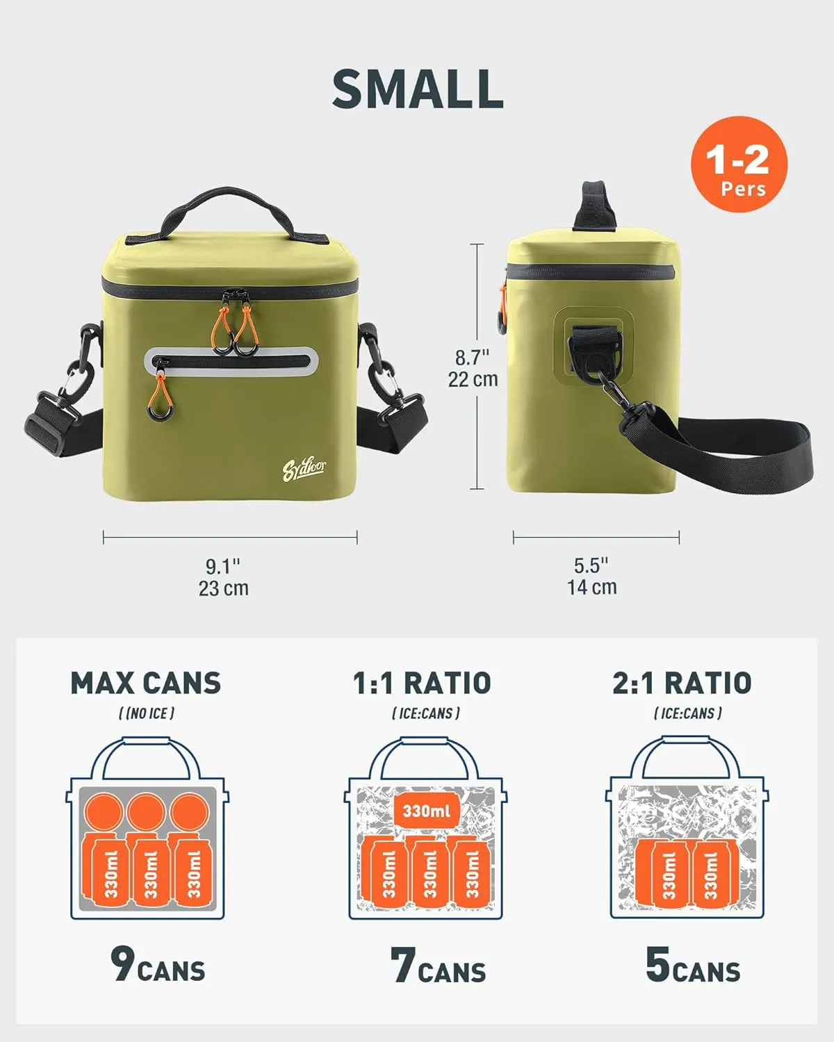 Soft-Sided Cooler Bag, 7/16/30 Can Portable Ice Chest Box, Waterproof, Leak-Proof, Insulated Cooler for Lunch, Beach, Drink, Beverage, Travel, Camping, Picnic