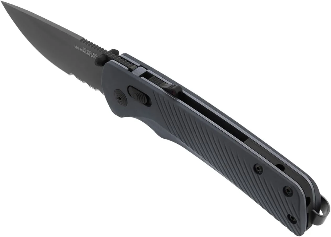SOG Flash AT Daily Carry Ambidextrous Partially Serrated Pocket Folding Knives Ergonomic Handle D2 Steel Blade
