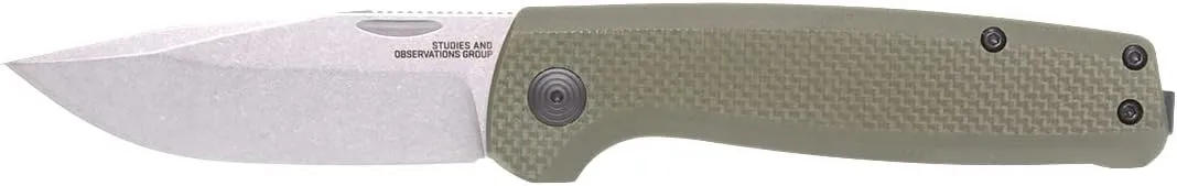 SOG Terminus SJ Daily Ambidextrous Carry Folding Knives with Slip Joint Mechanism | G10 Handle | CRYO D2 Steel Blade