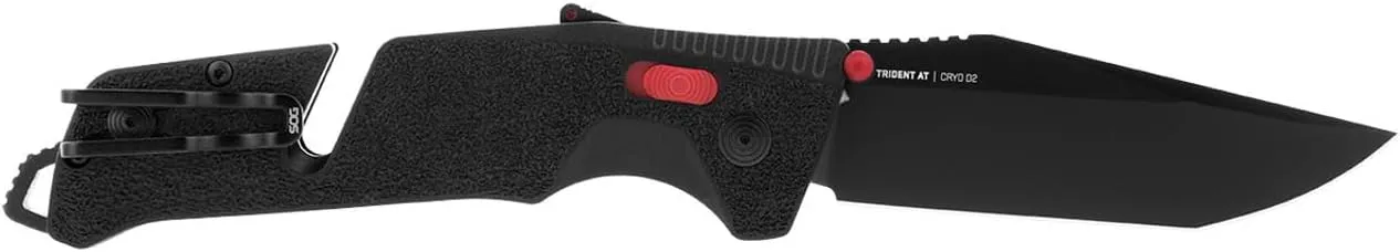 SOG Trident at Ambidextrous Professional Tanto Folding Knives | Heat-Treated CRYO D2 3.75" Stainless Steel Blade