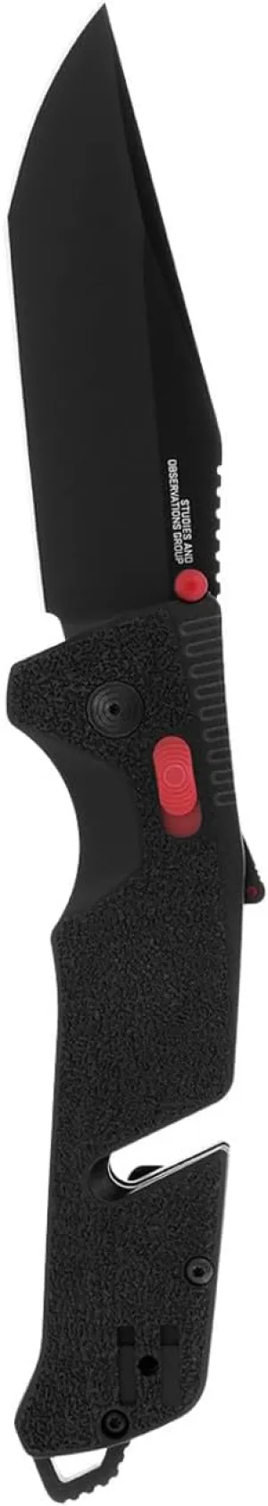 SOG Trident at Ambidextrous Professional Tanto Folding Knives | Heat-Treated CRYO D2 3.75" Stainless Steel Blade