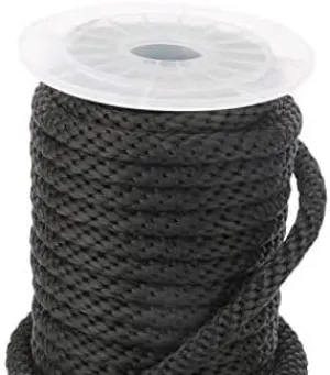 Solid Braid MFP Rope Black on Spool Boat Anchor Utility Made in USA (3/8" x 150', Black)