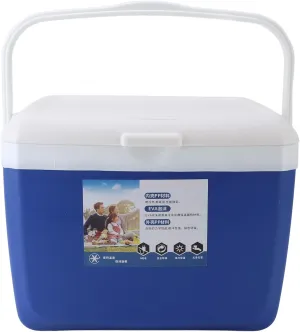 Sorandy 13L Insulated Portable Cooler, Leakproof Outdoor Cooler Box, Portable Insulated Cooler with Carry Handle Leakproof Hard Cooler Ice Packs for Picnics Grill Camping Fishing (Blue)
