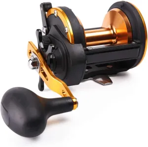 Sougayilang Conventional Reel Trolling Fishing Reel Powerful Drag Fishing Reel for Saltwater Big Game