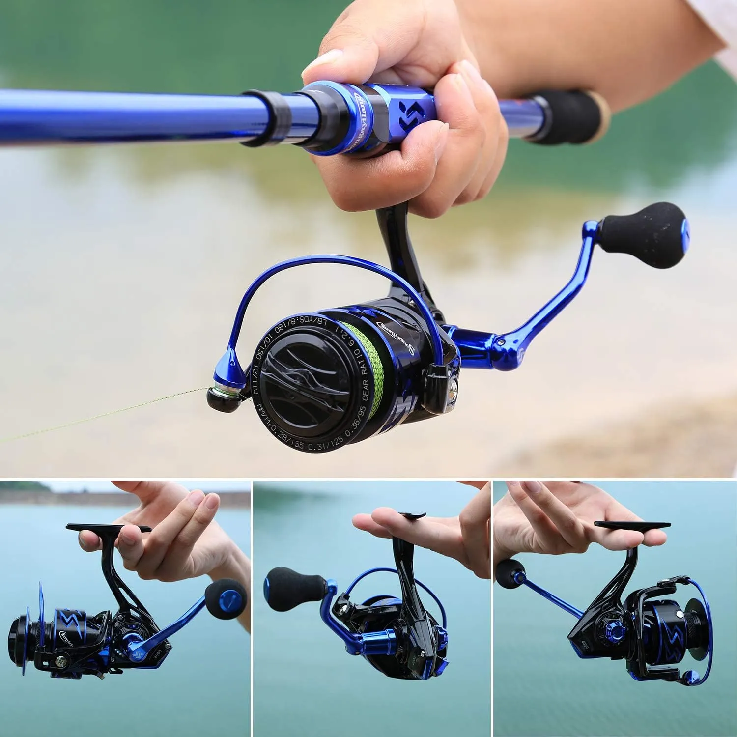 Sougayilang Spinning Reels Ultra-Weight, 6.2: 1 High Speed ​​Gear Ratio, Metal Frame and Rotor, 12   1 Shielded BB, Smooth Powerful Freshwater and Saltwater Spinning Fishing Reel