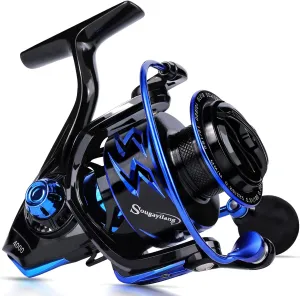 Sougayilang Spinning Reels Ultra-Weight, 6.2: 1 High Speed ​​Gear Ratio, Metal Frame and Rotor, 12   1 Shielded BB, Smooth Powerful Freshwater and Saltwater Spinning Fishing Reel