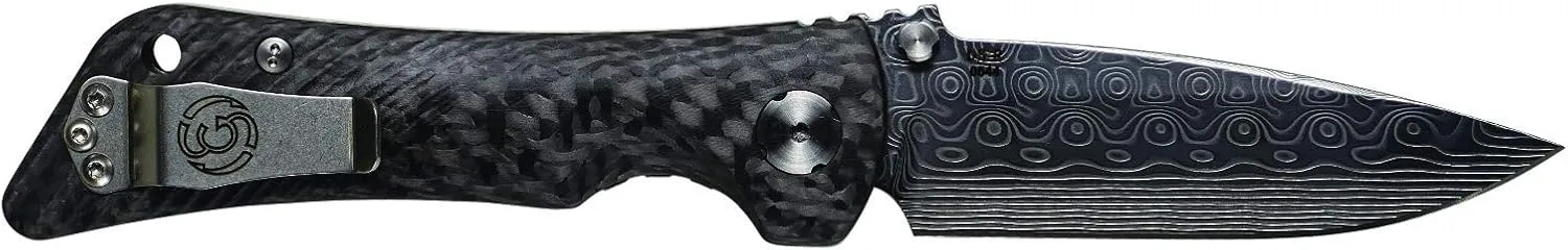 Southern Grind Spider Monkey Drop Point Folding Knife with Carbon Fiber Handle