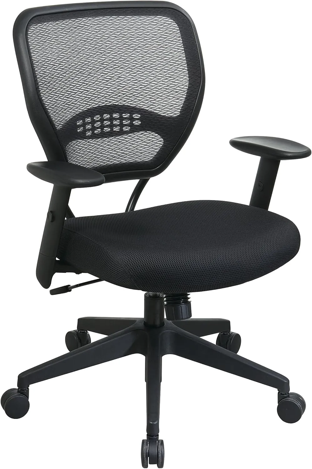 SPACE Air Grid Mid-Back Swivel Chair, Black, 20-1/2 x 19-1/2 x 42h