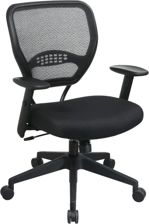 SPACE Air Grid Mid-Back Swivel Chair, Black, 20-1/2 x 19-1/2 x 42h
