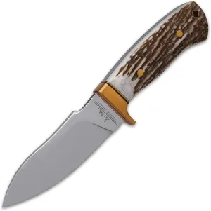 Special Edition Hibben Stag Chugach Hunter Knife – Razor-Sharp German 1.4116 Steel Upswept Blade, Genuine Stag Handle, Leather Belt Sheath- Handsome Knife for Hunters - 8 3/4" Overall