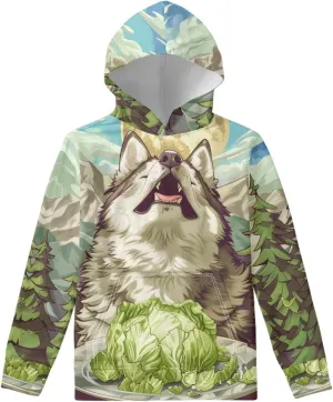 Spring Fall Soft Comfy Girls Pullover Sweatshirt Boys Hoodie with Front Pocket Kids Cute Graphic Sweatshirts