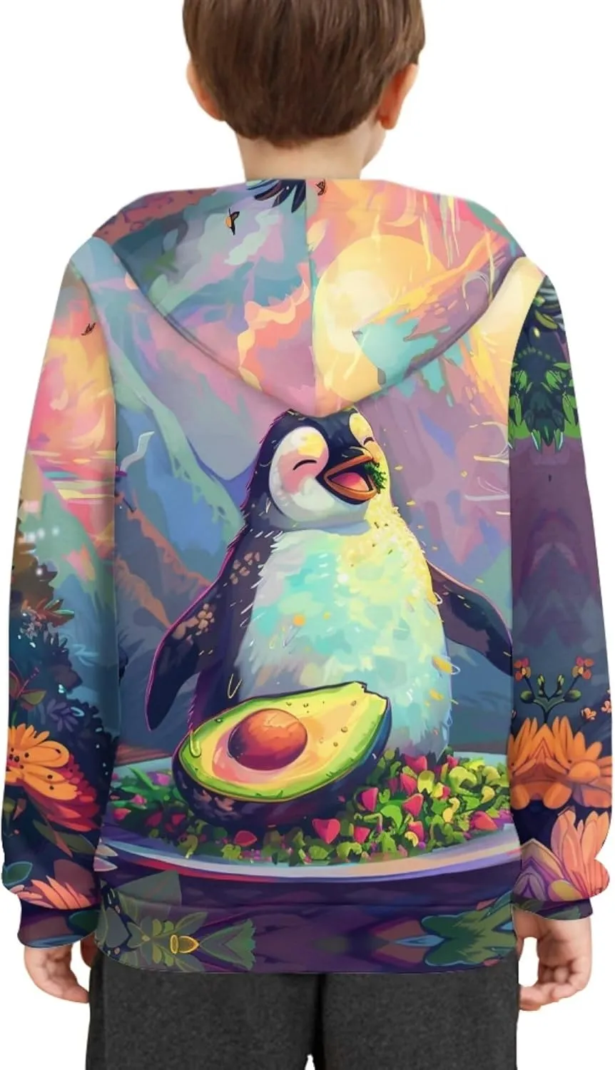 Spring Fall Soft Comfy Girls Pullover Sweatshirt Boys Hoodie with Front Pocket Kids Cute Graphic Sweatshirts