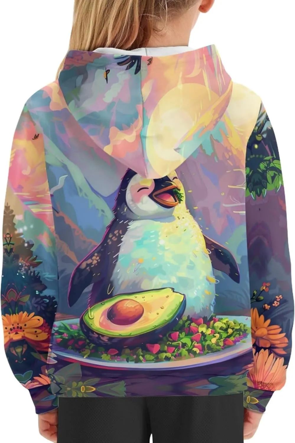 Spring Fall Soft Comfy Girls Pullover Sweatshirt Boys Hoodie with Front Pocket Kids Cute Graphic Sweatshirts