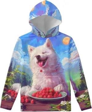 Spring Fall Soft Comfy Girls Pullover Sweatshirt Boys Hoodie with Front Pocket Kids Cute Graphic Sweatshirts