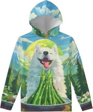 Spring Fall Soft Comfy Girls Pullover Sweatshirt Boys Hoodie with Front Pocket Kids Cute Graphic Sweatshirts