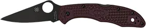 Spyderco Delica 4 Burgundy Lightweight