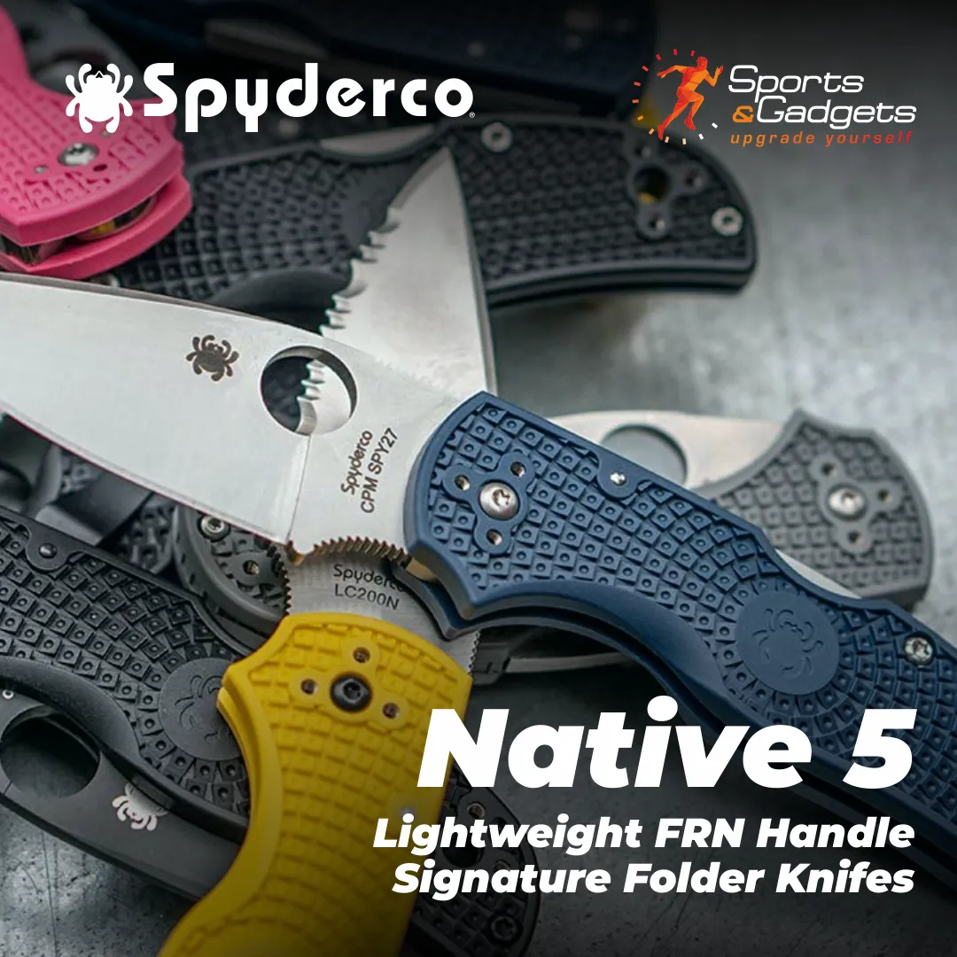 Spyderco Native 5 Lightweight Dark Blue CPM S110V Plain Edge Folding Pocket Knife (C41PDBL5)