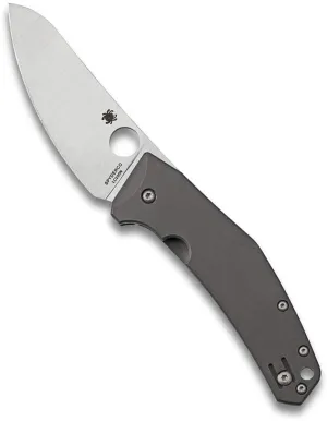 Spyderco SpydieChef Titanium Handle Plain Edge 3.32" Premium Folding Knife (C211TIP)