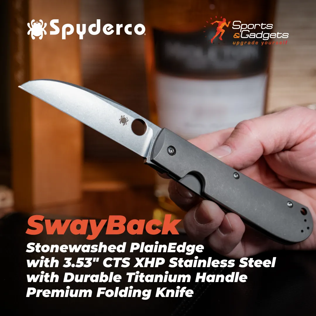Spyderco SwayBack Plain Edge 3.55" Folding Pocket Knife (C249TIP)