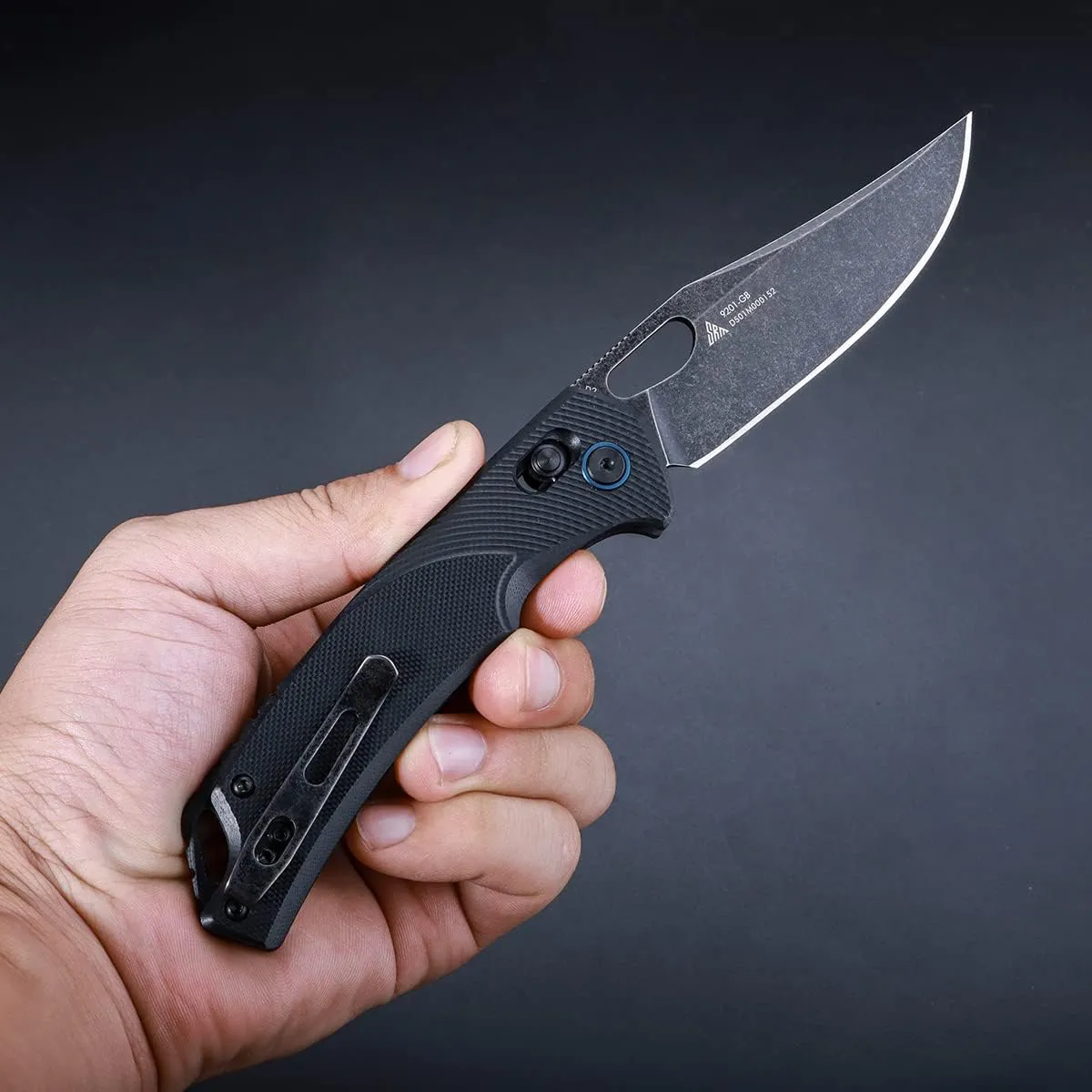 SRM Pocket Folding Knife, Axis Lock, G10 Handle, D2 Blade, Pocket Clip for EDC, Survival, Outdoor Uses, 9201-GB.……