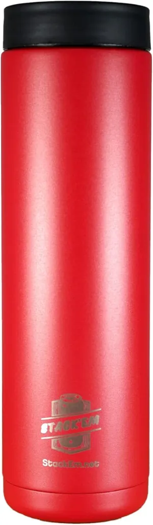 Stack'Em Insulated Can Colster - Holds Two 12oz Cans - 1 Stack'em Can Cooler - Double Insulated Stainless Steel Koozie
