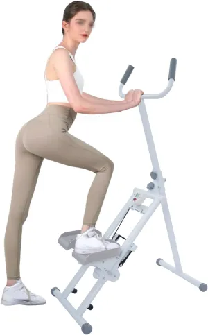 Stair Stepper for Home Gym, Foldable Vertical Stair Climber Machine with Stretching Rope System,3-Gear Adjustable Pedals Climbing Machine for Full-Body Workout(264Lbs Load-Bearing Capacity)