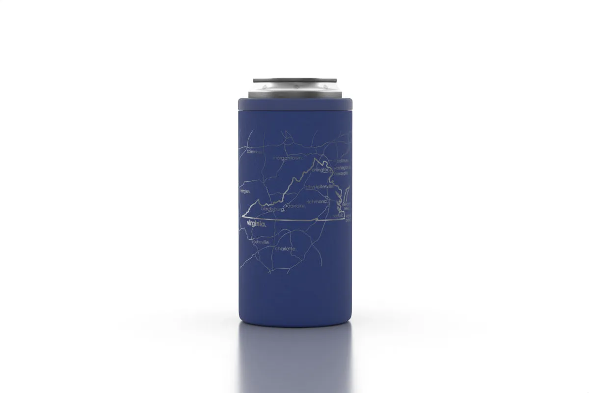 State Map 16 oz Tall Can Cooler