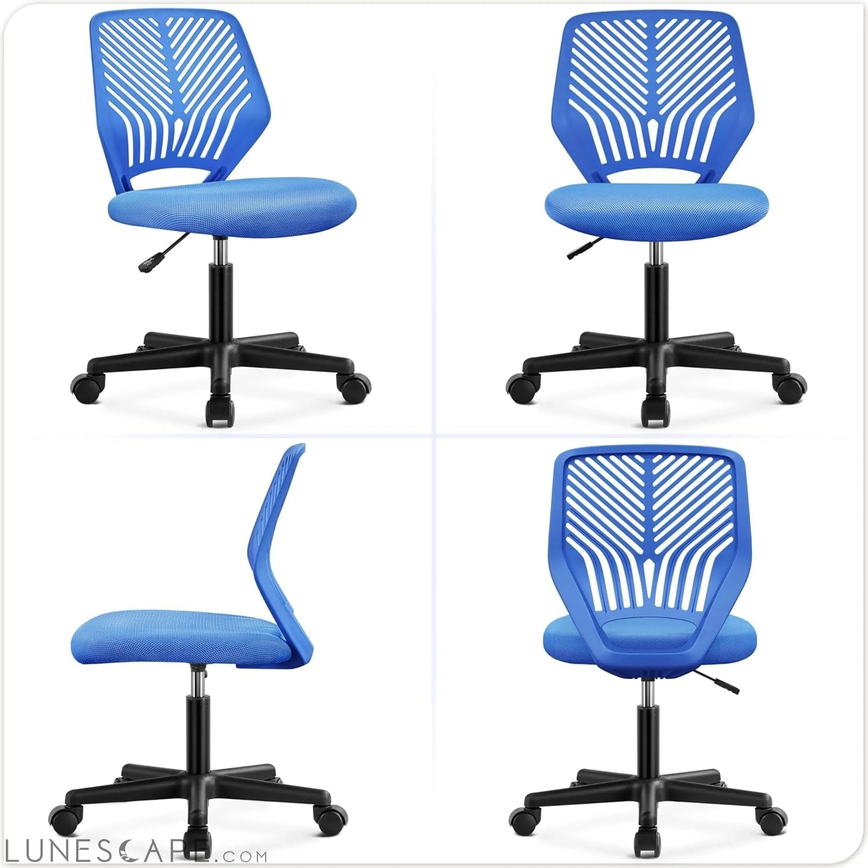Students Desk Chair Low-Back Armless Study Chair Swivel Task Chair