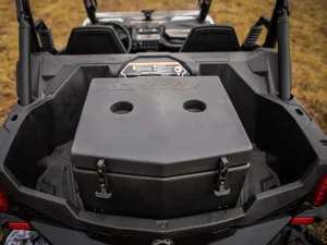 SuperATV Can-Am Maverick Insulated Trail Cooler/Cargo Box for 2018  Can-Am Maverick Trail 700/800 / 1000 | 30-Liter Capacity | Built-in Threaded Drain Plug