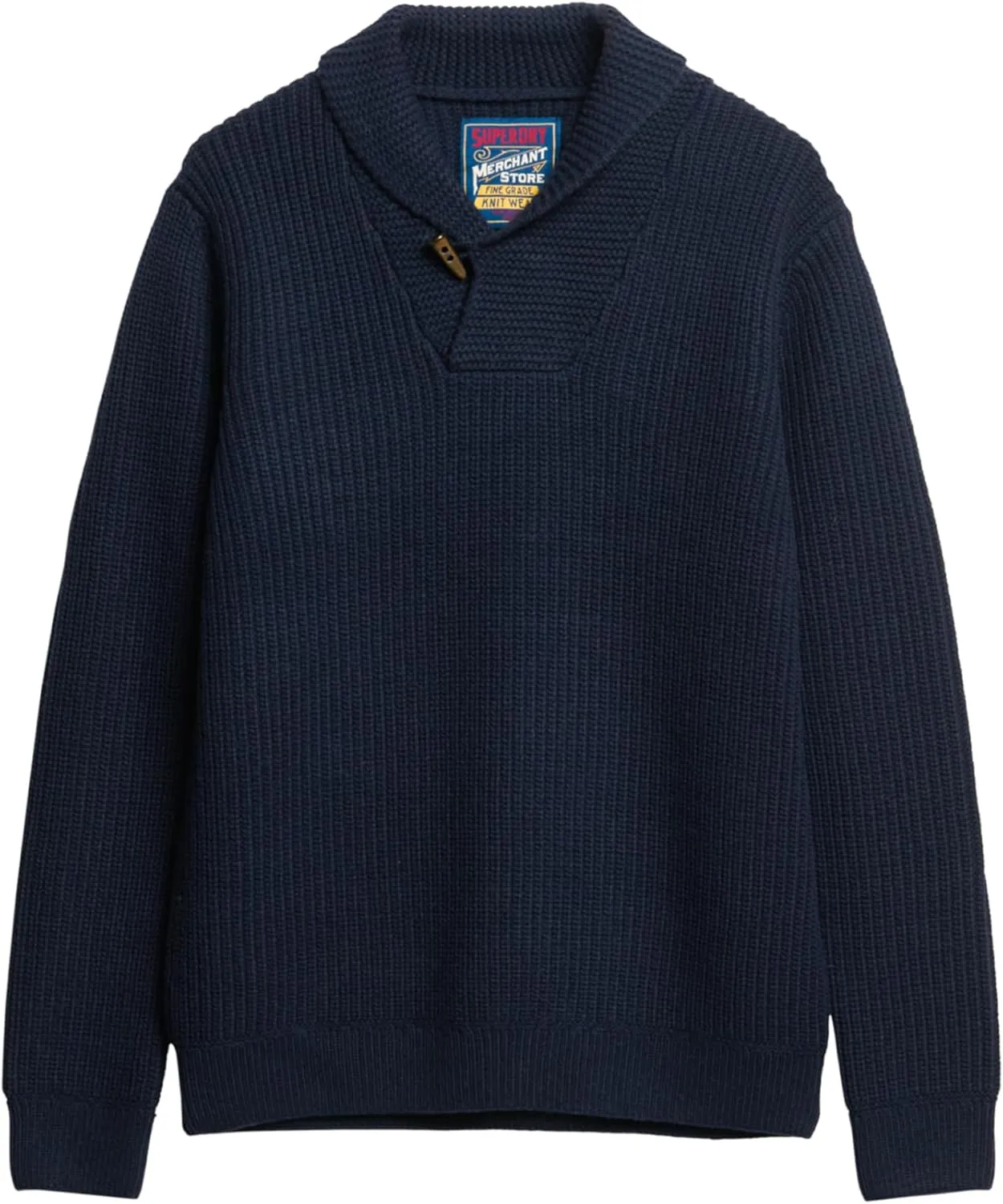 Superdry Men's Merchant Shawl Neck Jumper, Navy