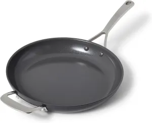 Sur La Table Classic Hard Anodized Ceramic Nonstick Skillet, 12", Aluminum