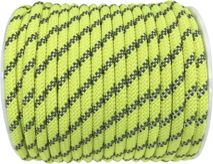 Sutekus Accessory Cord Rope High Strength Utility Paracord 7mm Reflective Paracord Hiking Fishing Climbing Packaging 130FT (7mm Neon Yellow)