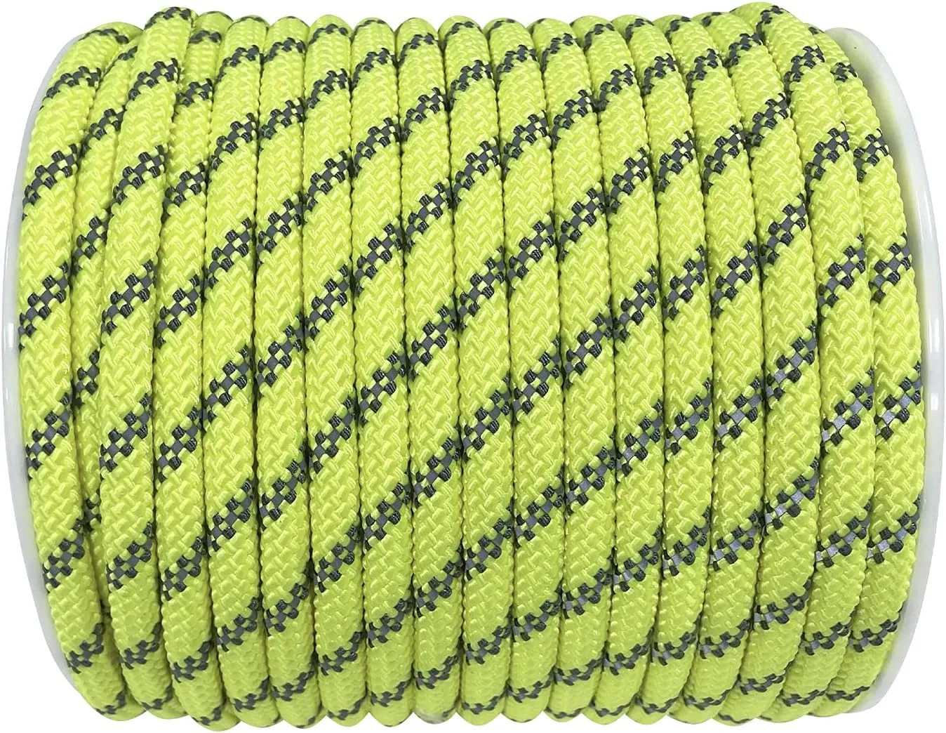Sutekus Accessory Cord Rope High Strength Utility Paracord 7mm Reflective Paracord Hiking Fishing Climbing Packaging 130FT (7mm Neon Yellow)