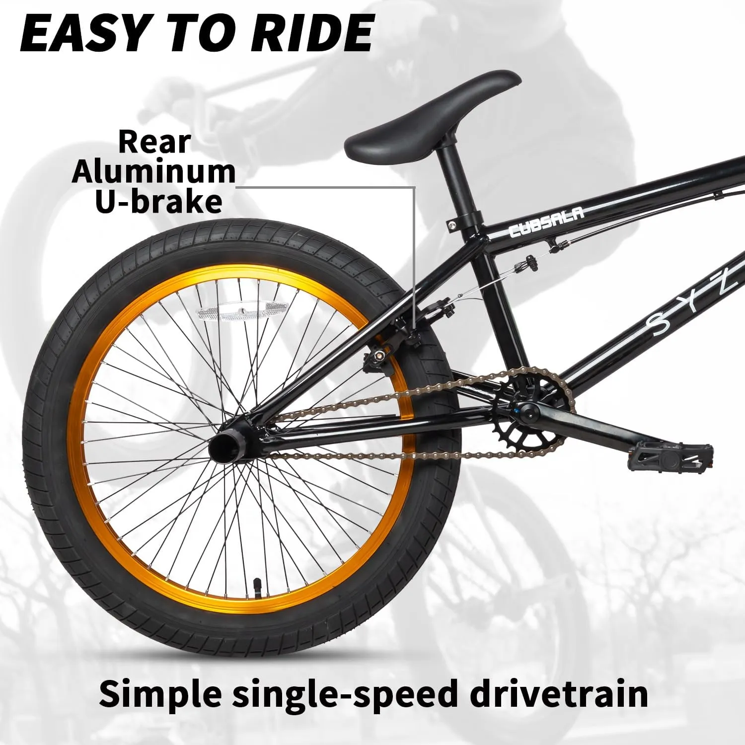 Syzygy 20 Inch Freestyle BMX Bike Bicycles for Ages Over 6 Years Old Teen Beginner and Adult Riders, Multiple Color