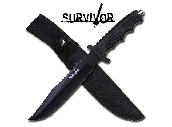 Tactical Combat Survival Rescue Knife with glass breaker 13"