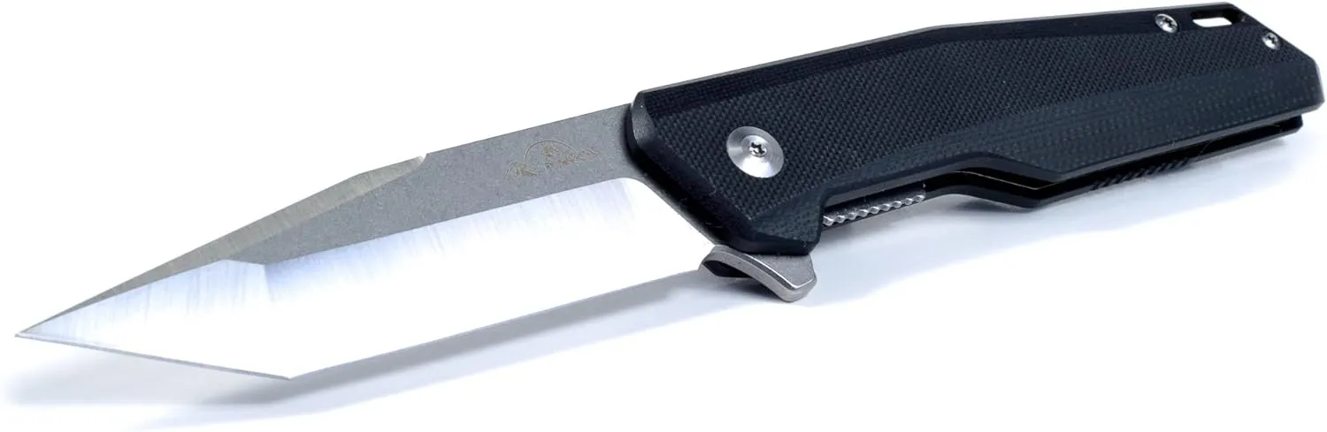 Tanto Tactical Knife, Manual Folding Knife, Pocket Knife with Clip, Everyday Carry Knife, The Edge Knife