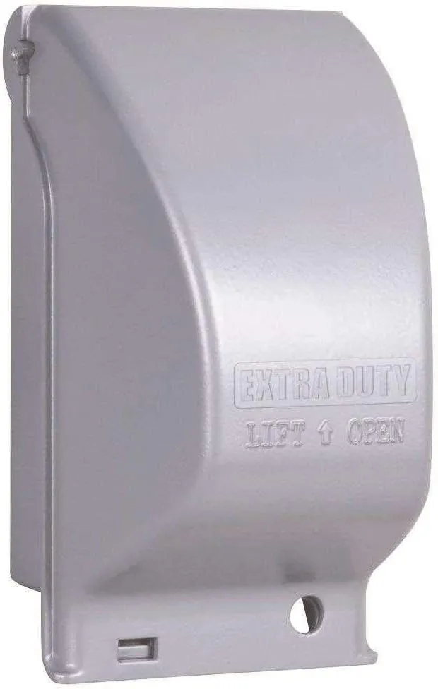 TayMac MX3200 RaynGuard Extra Duty Metal Weatherproof in-Use Cover, 1-Gang, Gray, 3.55 x 3.37 x 6.12 inches