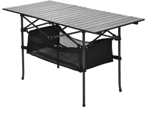 TEmkin Folding Picnic Table Dining Camping Trestle Table, Aluminum Folding Table Portable Outdoor, Camping, Beach, Barbecue, Hiking, Fishing, Camping Table