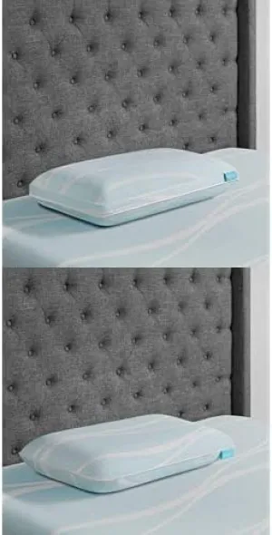 TEMPUR Breeze Cooling ProHi Pillow, Queen (Pack of 2-1 ProHi & 1 ProLo)